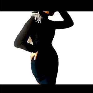 Backless Diamond Tassel mini dress